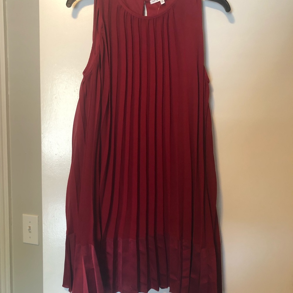 Red Pleaded Dress